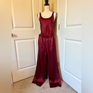 Victoria's Secret vintage red Satin Pajama Set
